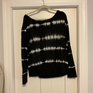 Sundry off-the-shoulder tie dye sweatshirt.